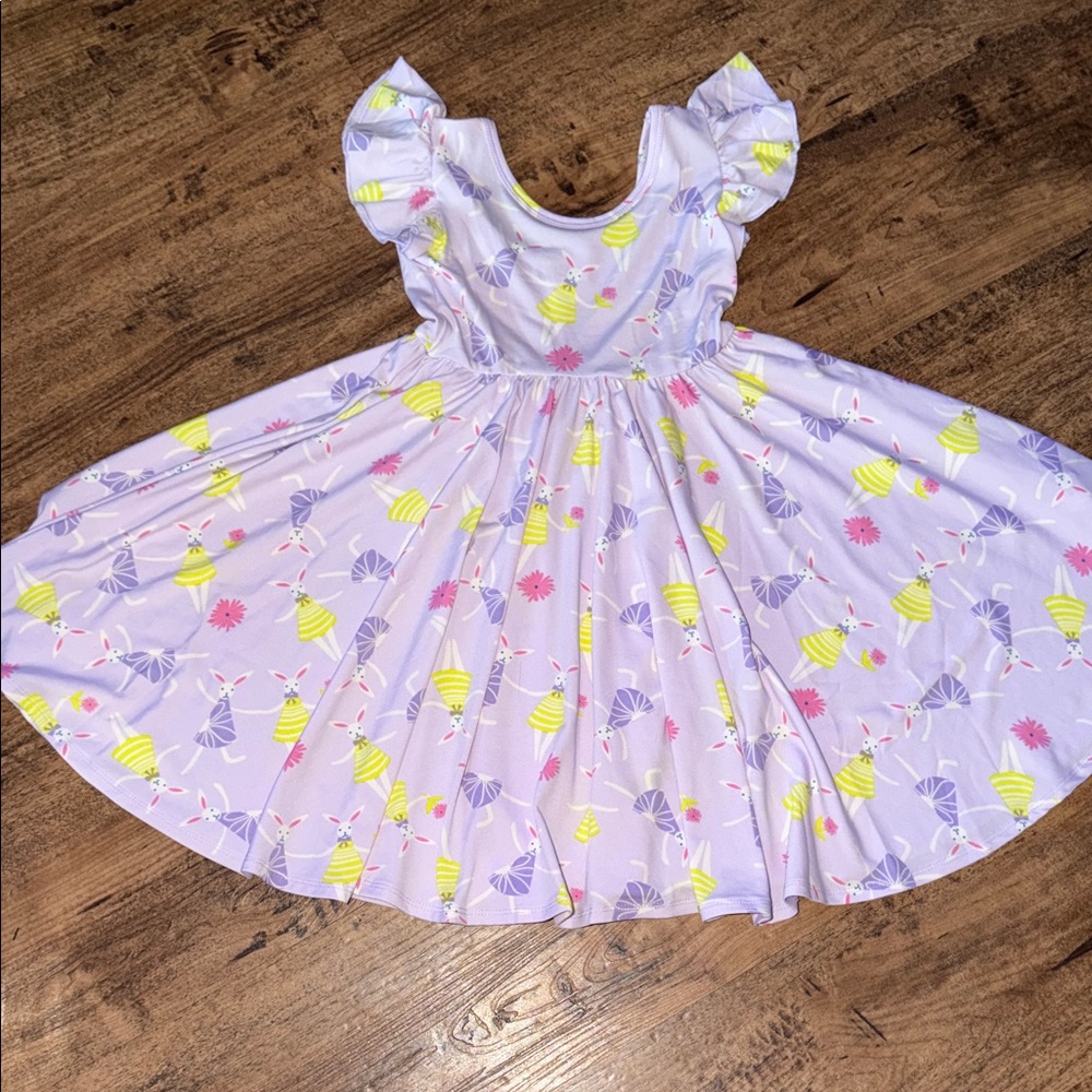 Floral Ruffle Sleeve Dress 5/6